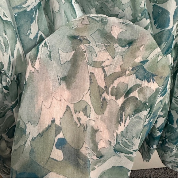 NWT Calvin Klein ruffled chiffon maxi dress, tiered, size 10, flowy, feminine - Picture 7 of 14